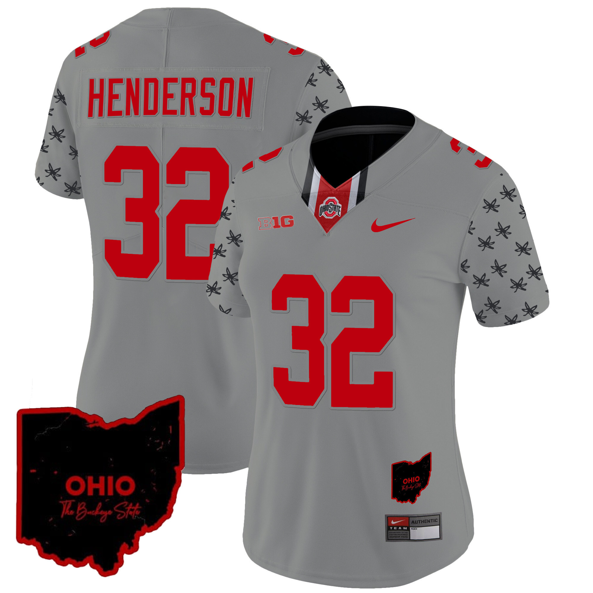 Women's Ohio State Buckeyes 2024 Gray Alternate Jersey - All Stitched - Image 9