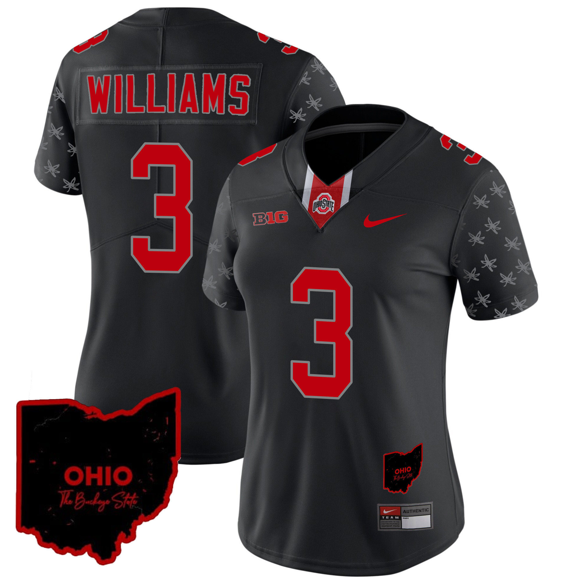 Women's Ohio State Buckeyes 2024 Gray Alternate Jersey - All Stitched - Image 30