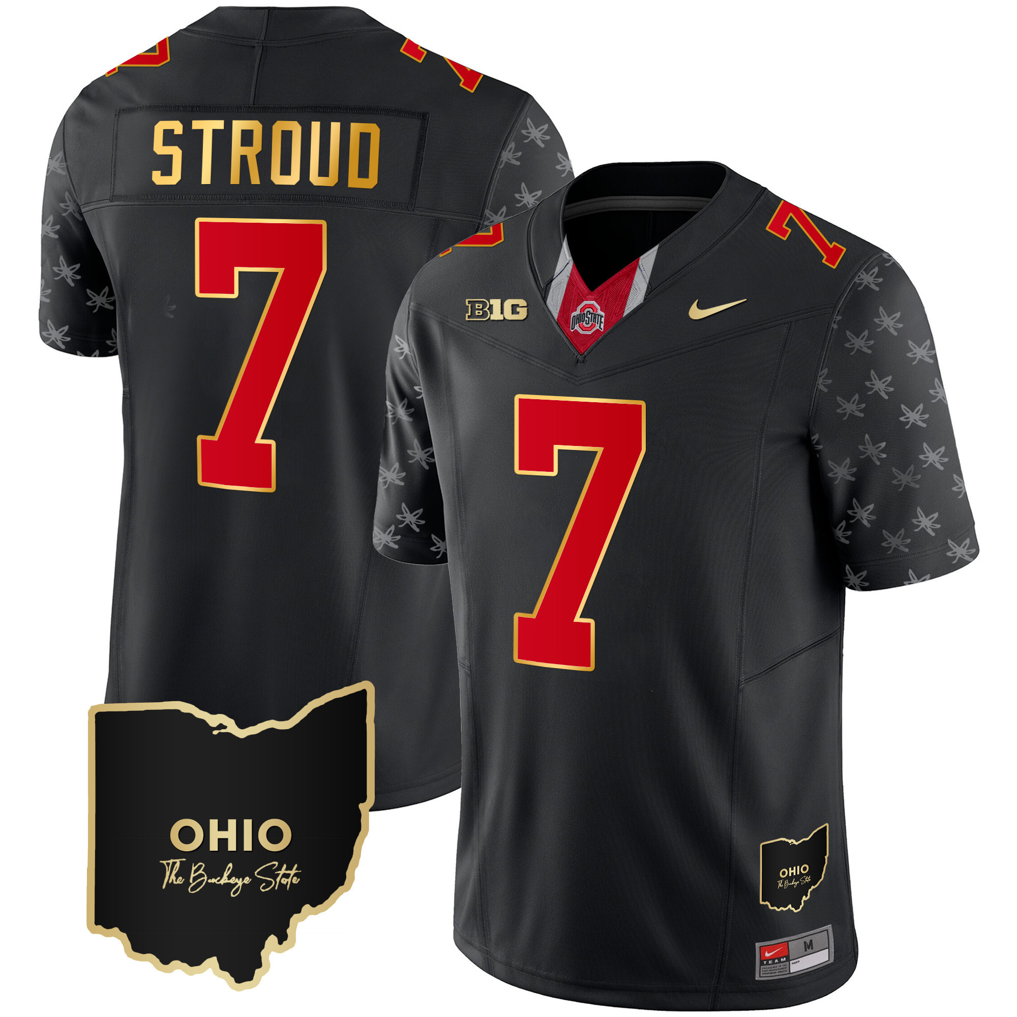 Men's Ohio State Buckeyes 2024 Alternate Gold Jersey - Stitched - Image 3