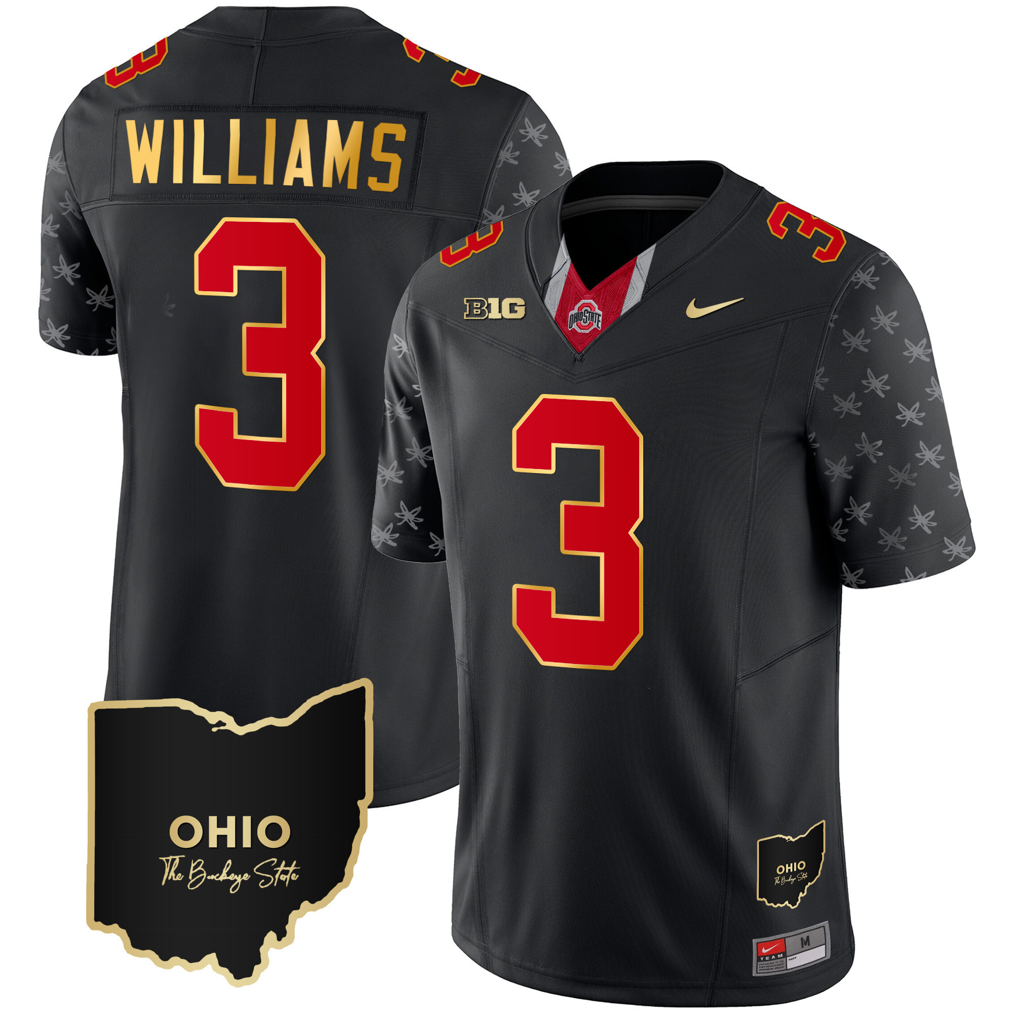 Men's Ohio State Buckeyes 2024 Alternate Gold Jersey - Stitched - Image 6