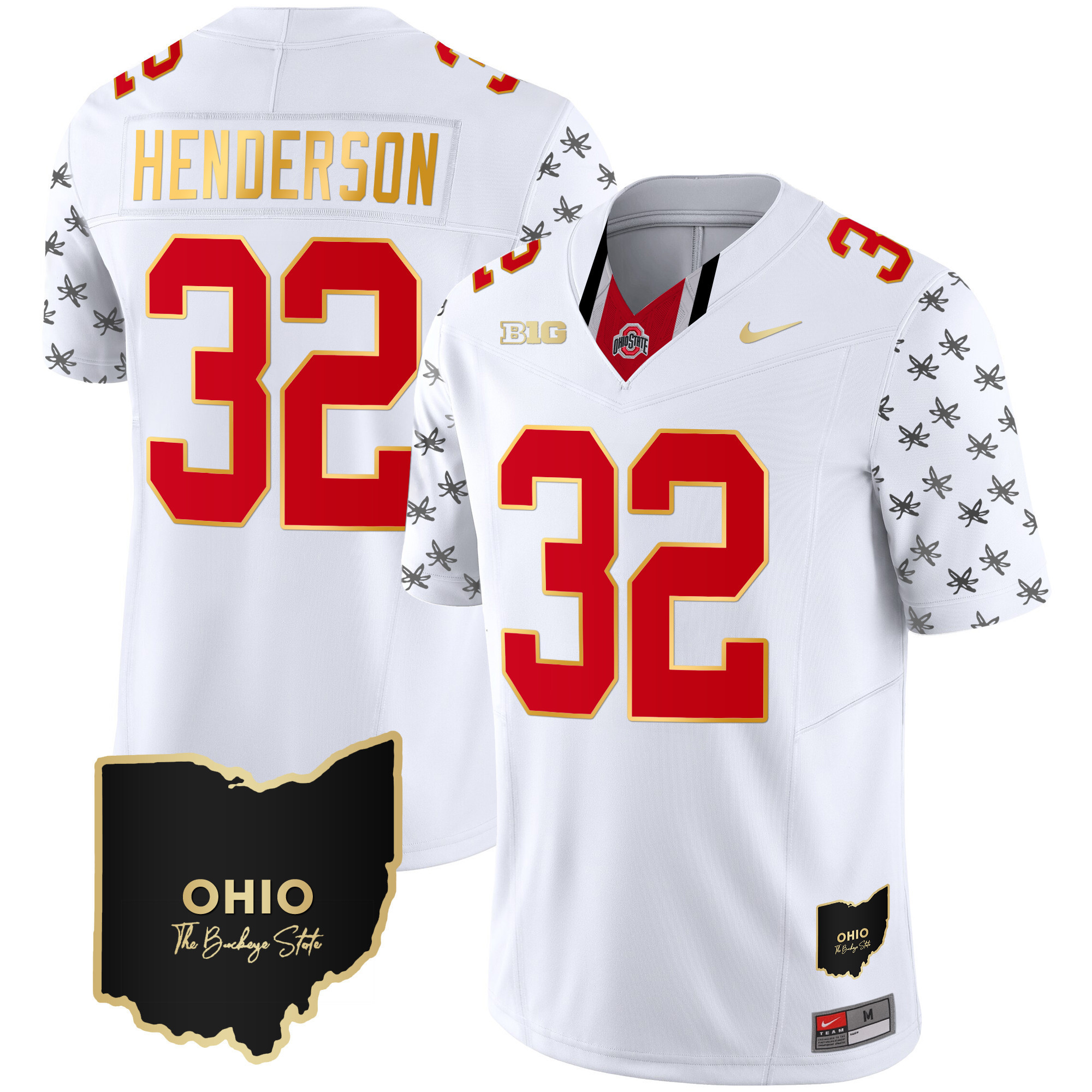 Men's Ohio State Buckeyes 2024 Alternate Gold Jersey - Stitched - Image 11