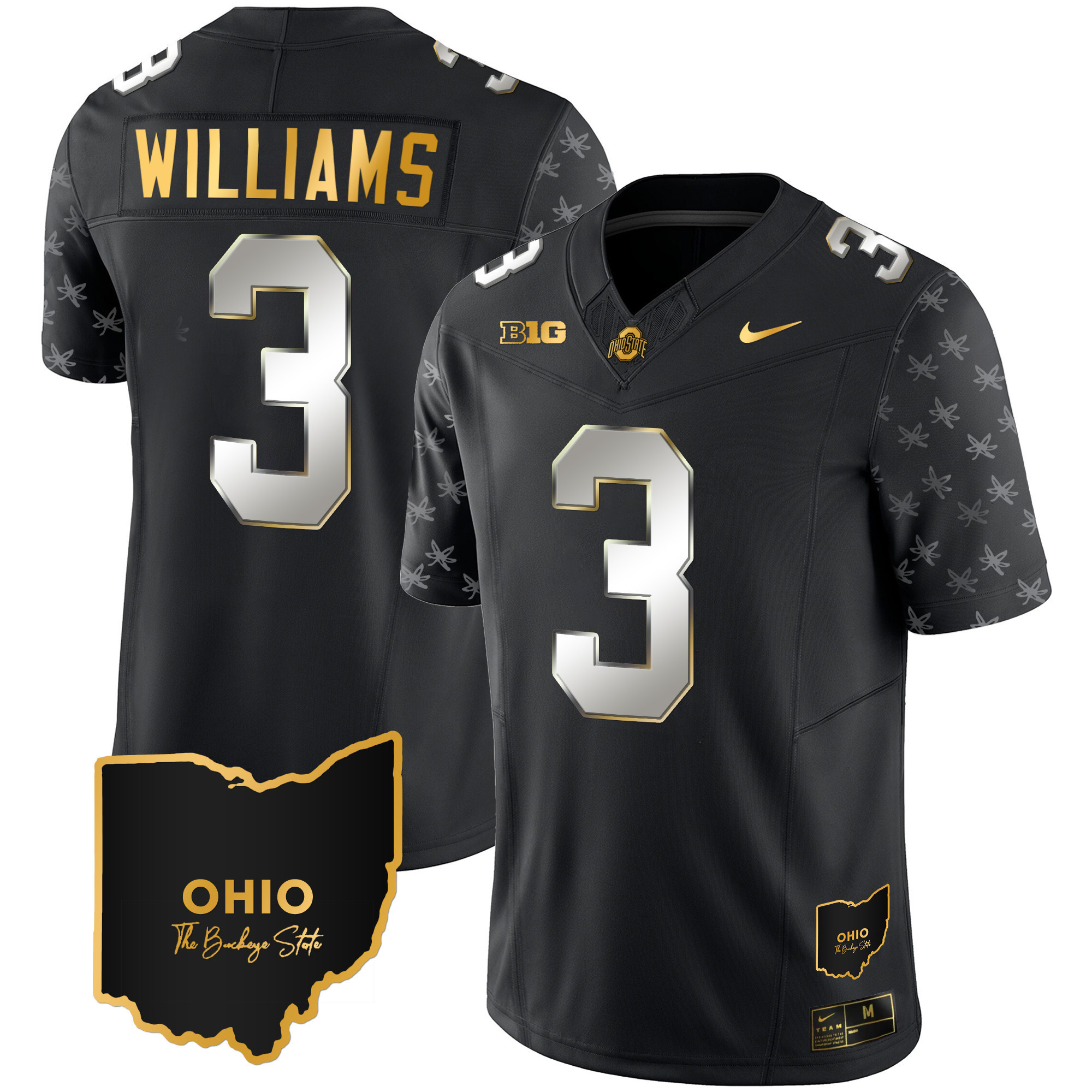 Men's Ohio State Buckeyes 2024 Alternate Gold Jersey - Stitched - Image 20