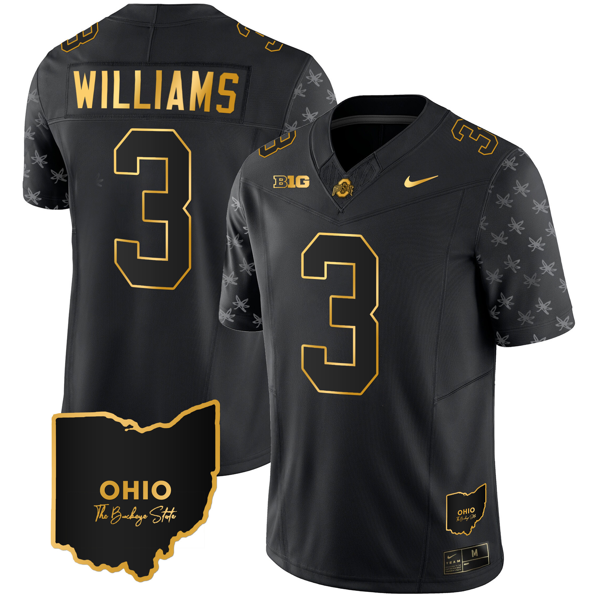 Men's Ohio State Buckeyes 2024 Alternate Gold Jersey - Stitched - Image 27