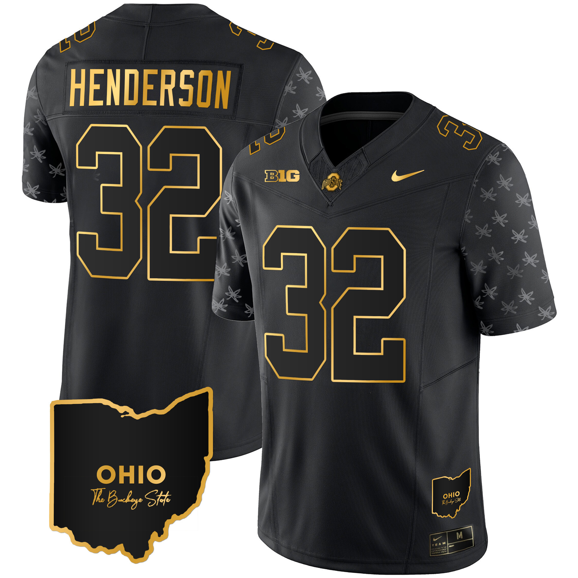 Men's Ohio State Buckeyes 2024 Alternate Gold Jersey - Stitched - Image 25