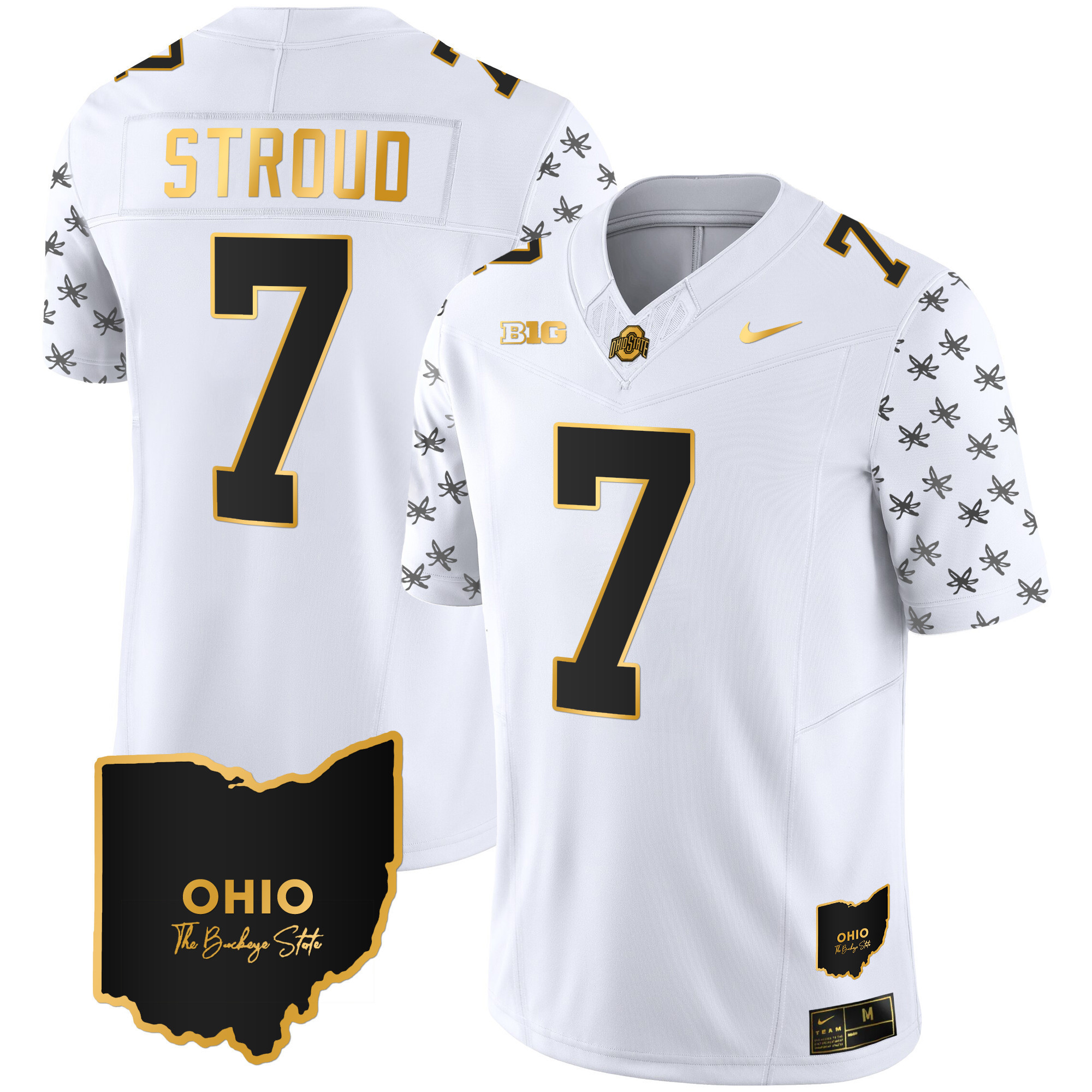 Men's Ohio State Buckeyes 2024 Alternate Gold Jersey - Stitched - Image 31