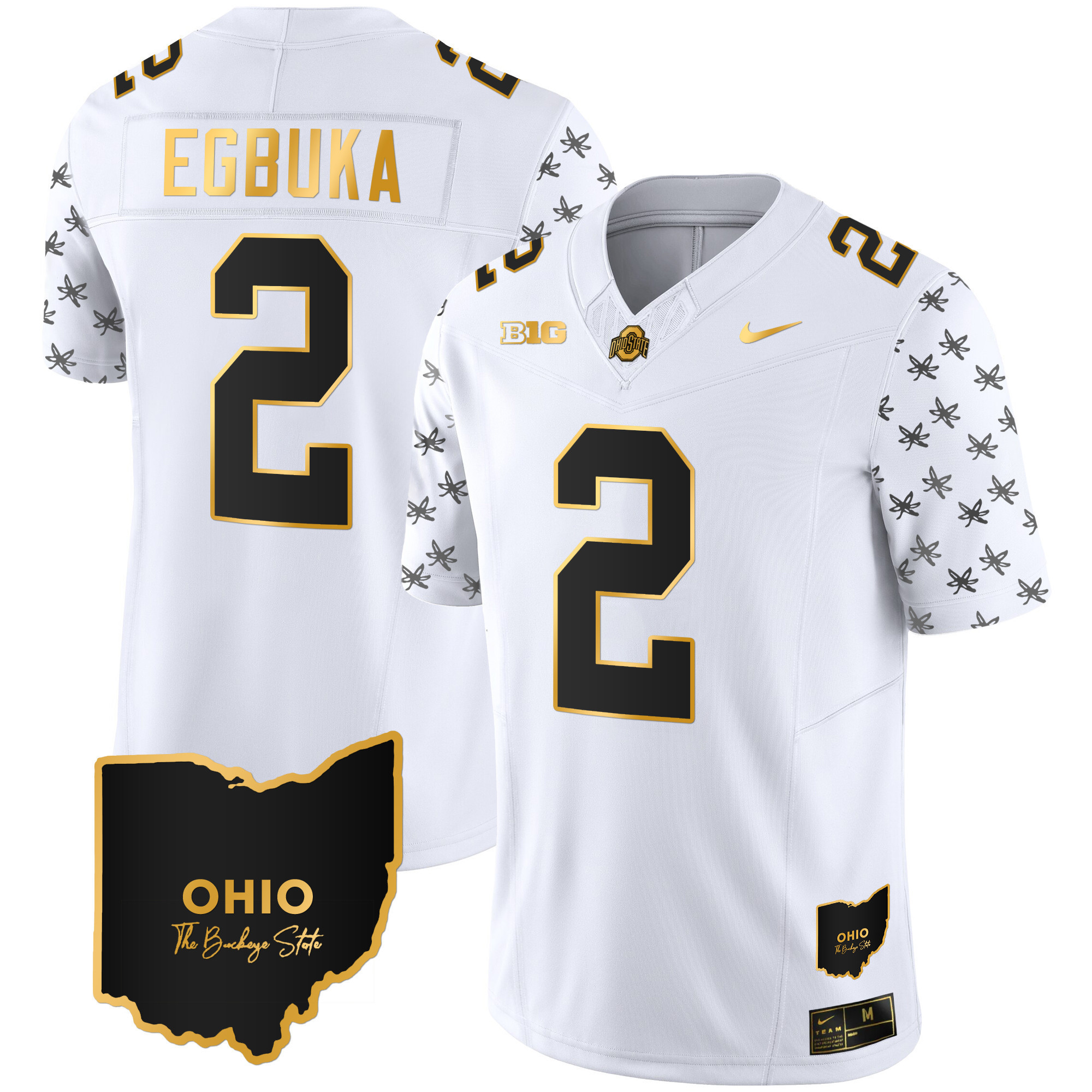 Men's Ohio State Buckeyes 2024 Alternate Gold Jersey - Stitched - Image 33