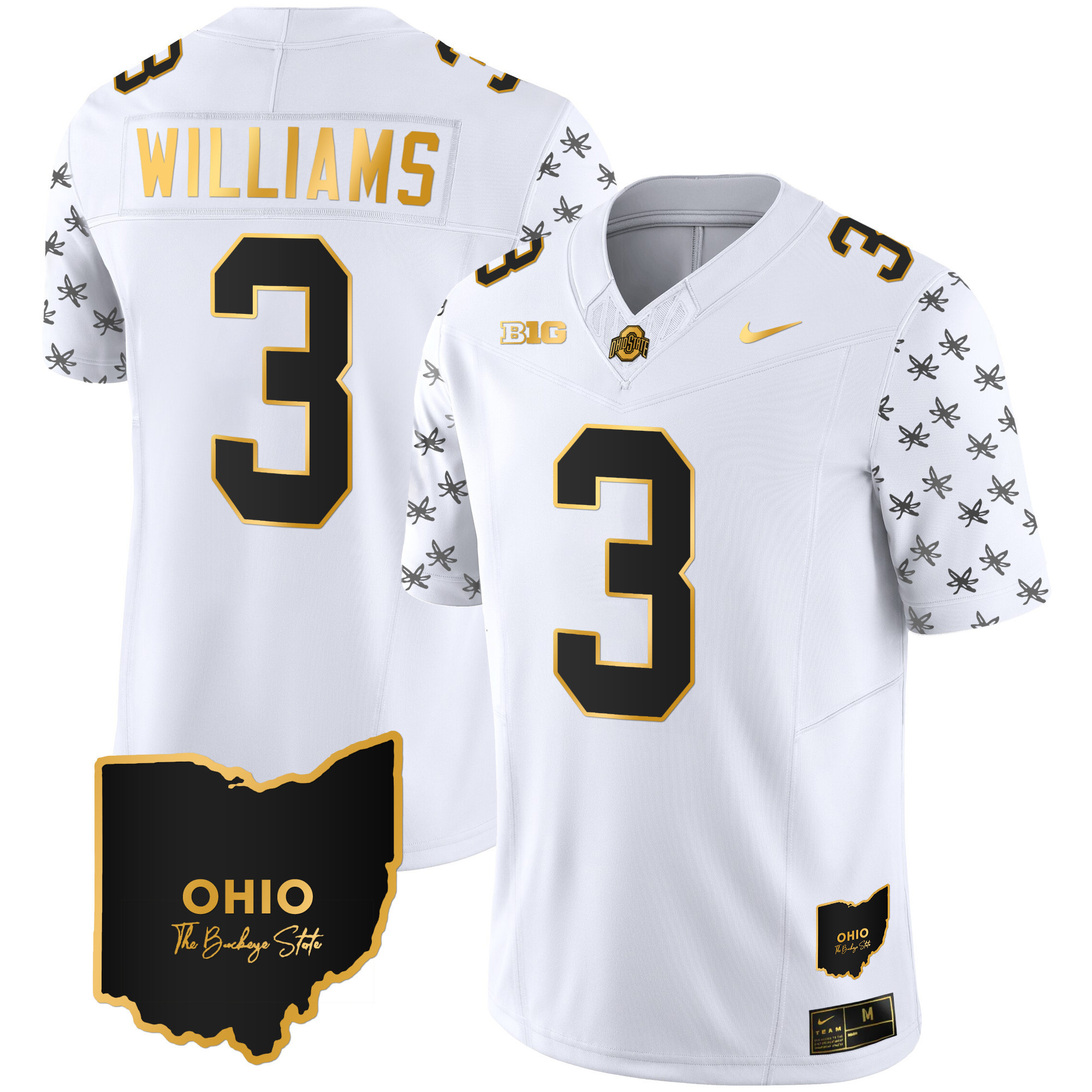 Men's Ohio State Buckeyes 2024 Alternate Gold Jersey - Stitched - Image 34