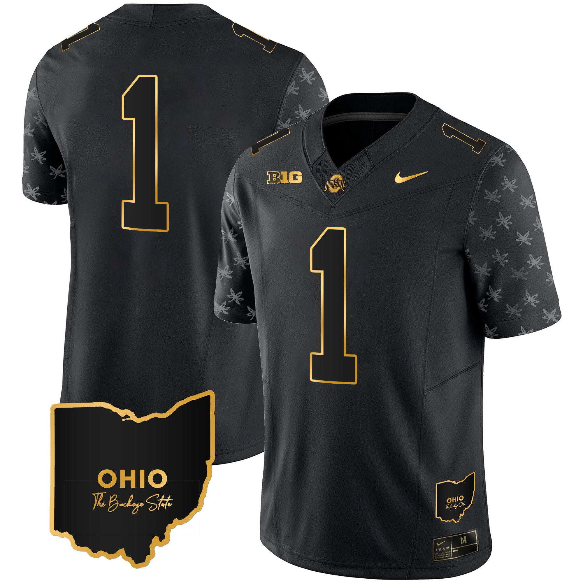 Men's Ohio State Buckeyes 2024 Alternate Gold Jersey - Stitched - Image 28