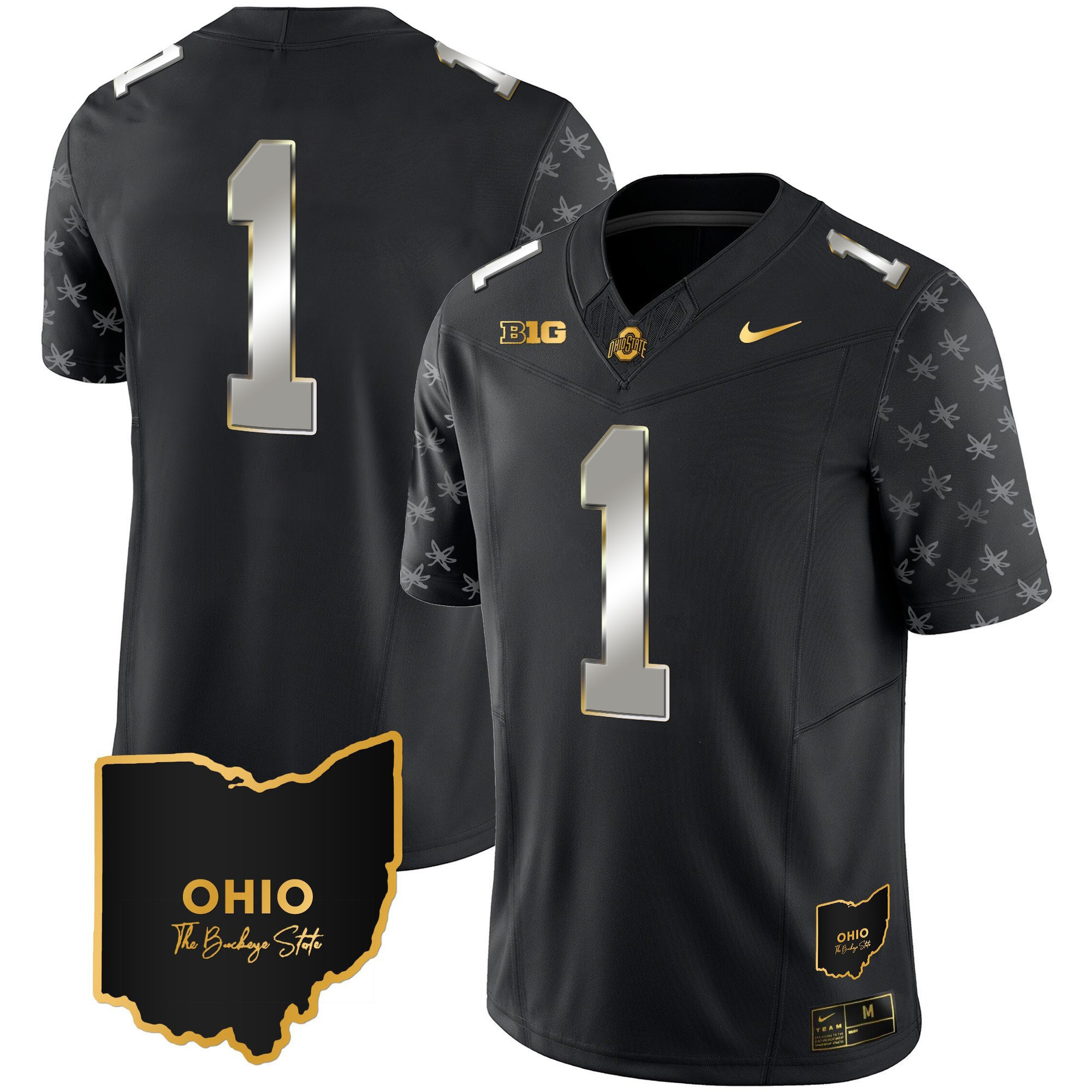 Men's Ohio State Buckeyes 2024 Alternate Gold Jersey - Stitched - Image 21