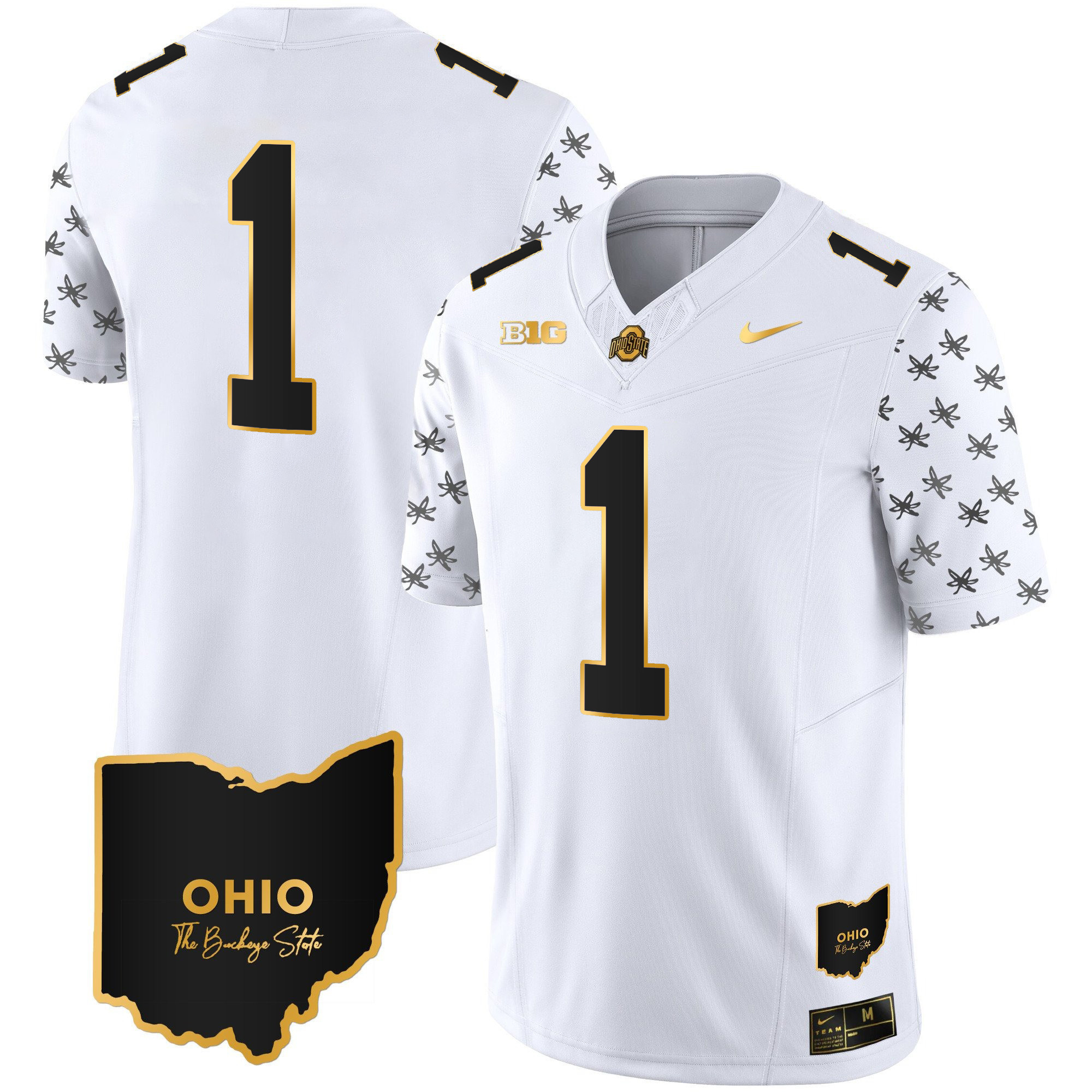 Men's Ohio State Buckeyes 2024 Alternate Gold Jersey - Stitched - Image 35