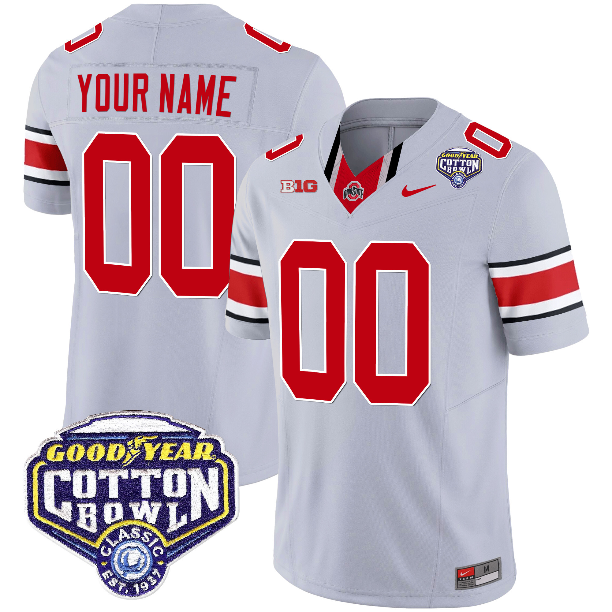 Ohio State Buckeyes Cotton Bowl Patch Vapor Limited Custom Jersey - All Stitched - Image 5