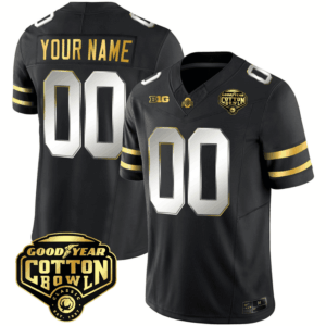 Ohio State Buckeyes Good Year Cotton Bowl Patch Gold Custom Jersey - All Stitched