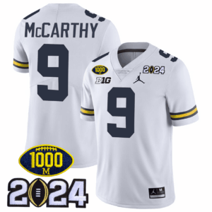 Men’s Michigan Wolverines 1000 Wins & 2024 College Bowl Patch Vapor Limited Jersey - All Stitched