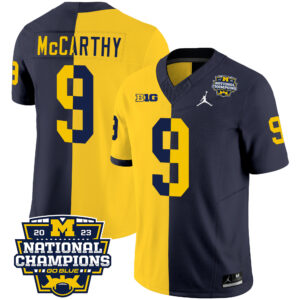Men's Michigan Wolverines 2023 National Champions Patch Vapor Jersey V4 - All Stitched