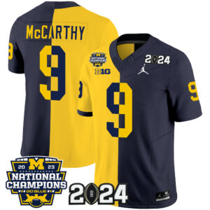 Men's Michigan Wolverines 2023 National Champions Patch Vapor Jersey V5 - All Stitched