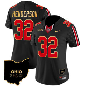 Women's Ohio State Buckeyes 2024 Home Patch Gold Trim Vapor Limited Jersey - All Stitched