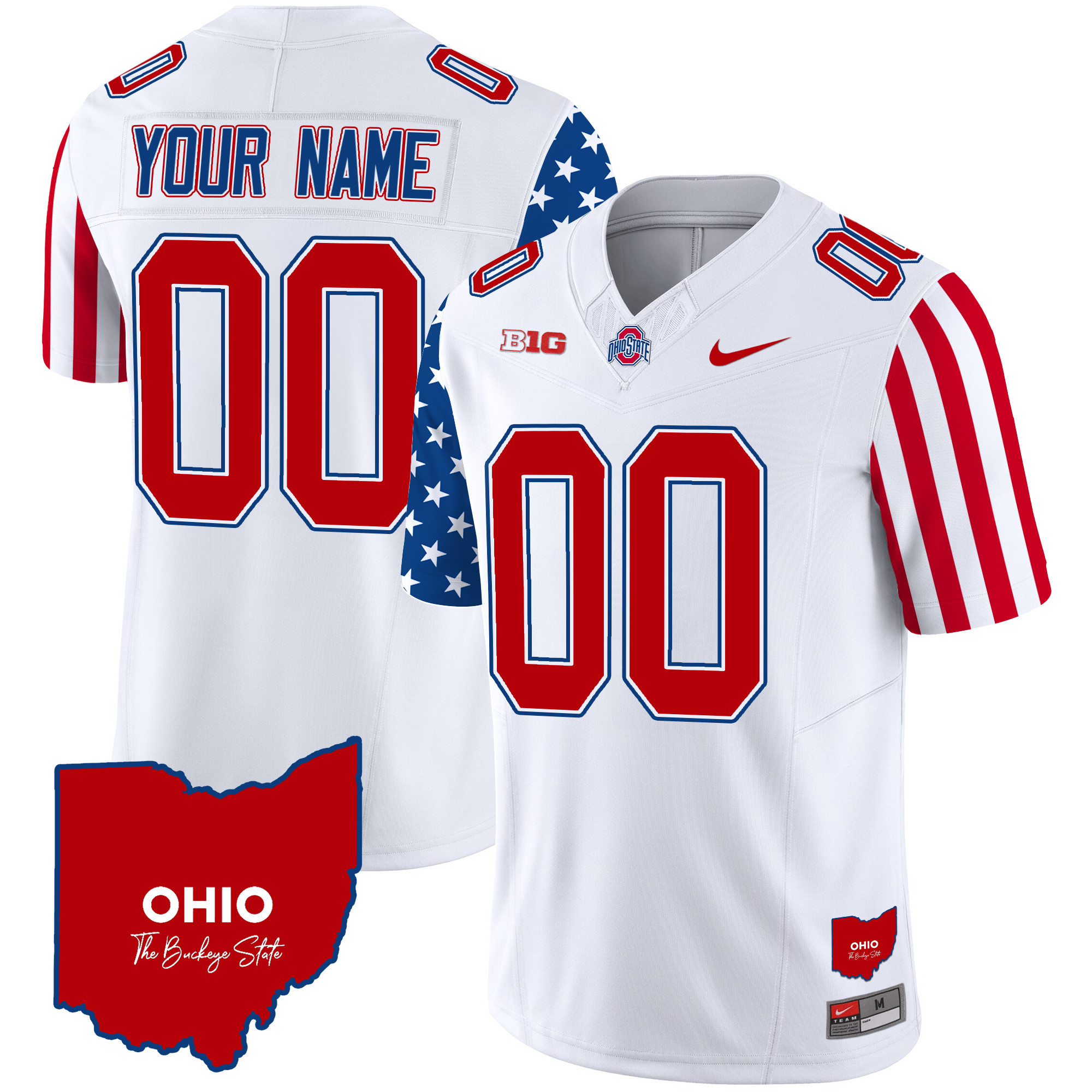 Ohio State Buckeyes American Style Vapor Limited Custom Jersey - All Stitched