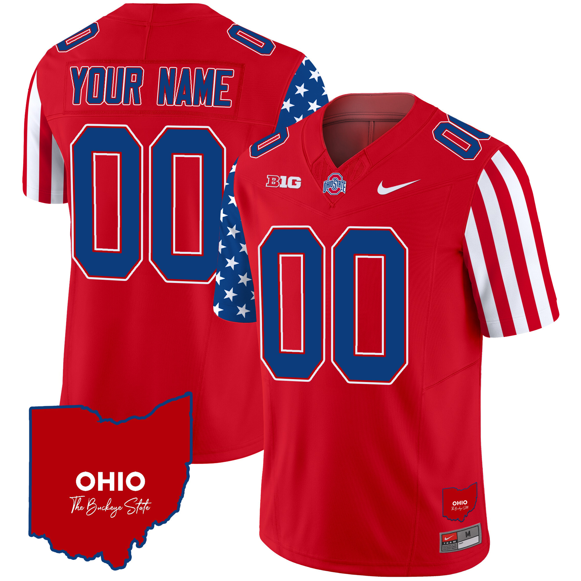 Ohio State Buckeyes American Style Vapor Limited Custom Jersey - All Stitched - Image 2