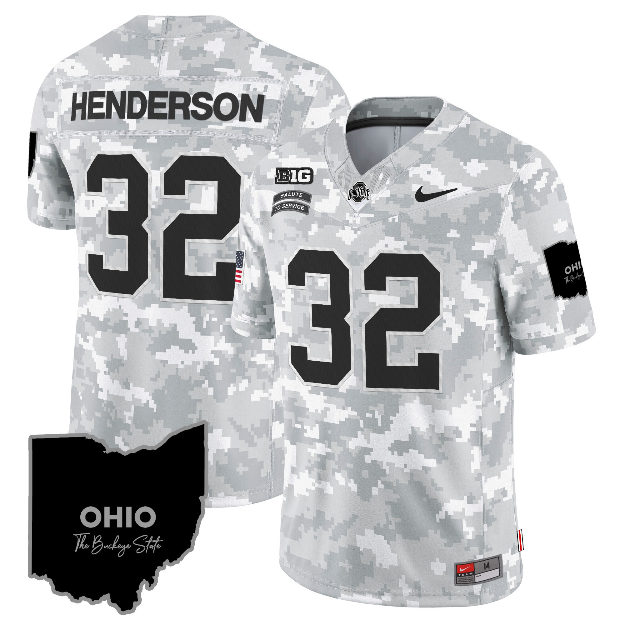 Men's Ohio State Buckeyes 2024 Salute to Service Vapor Limited Jersey - All Stitched - Image 7