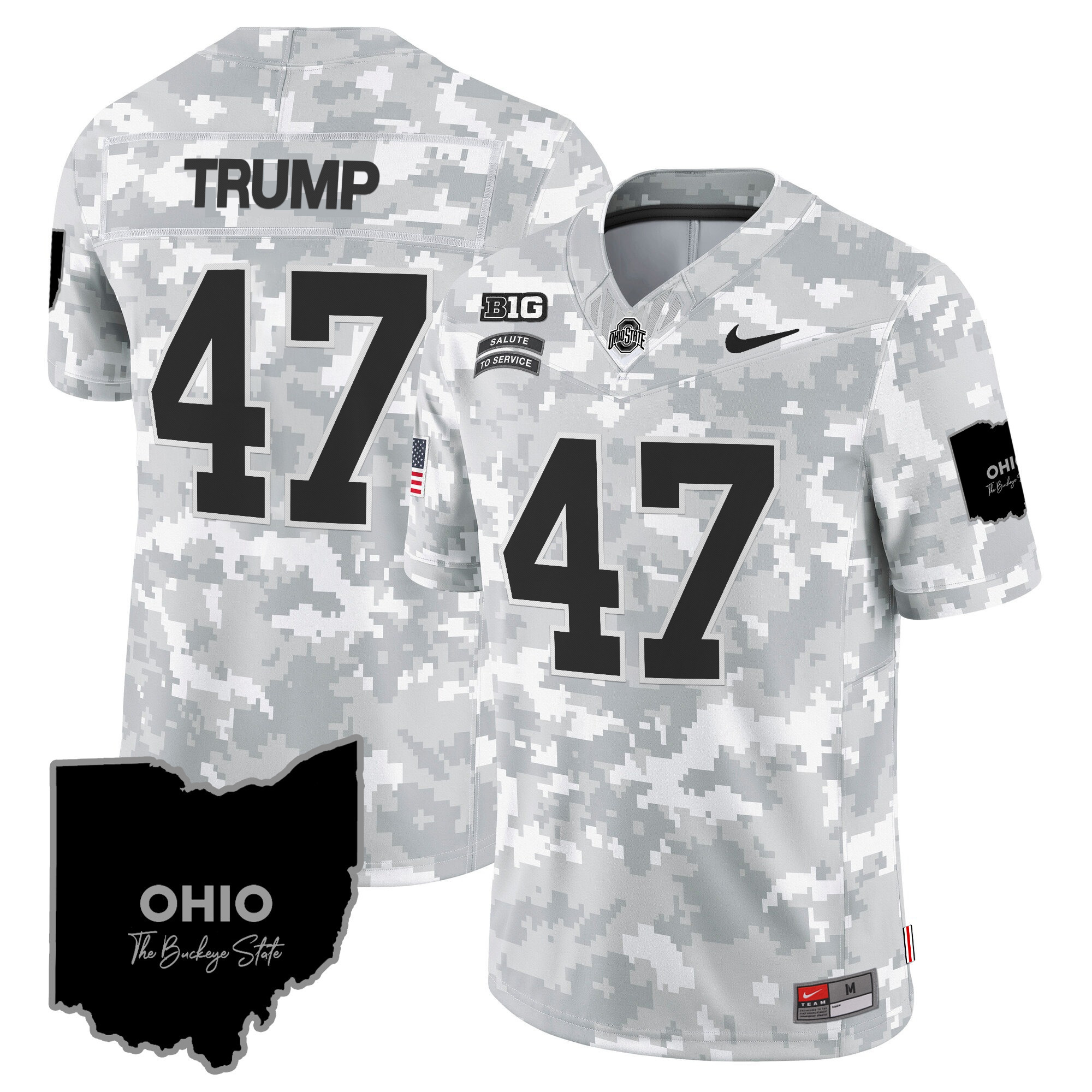 Men's Ohio State Buckeyes 2024 Salute to Service Vapor Limited Jersey - All Stitched - Image 11