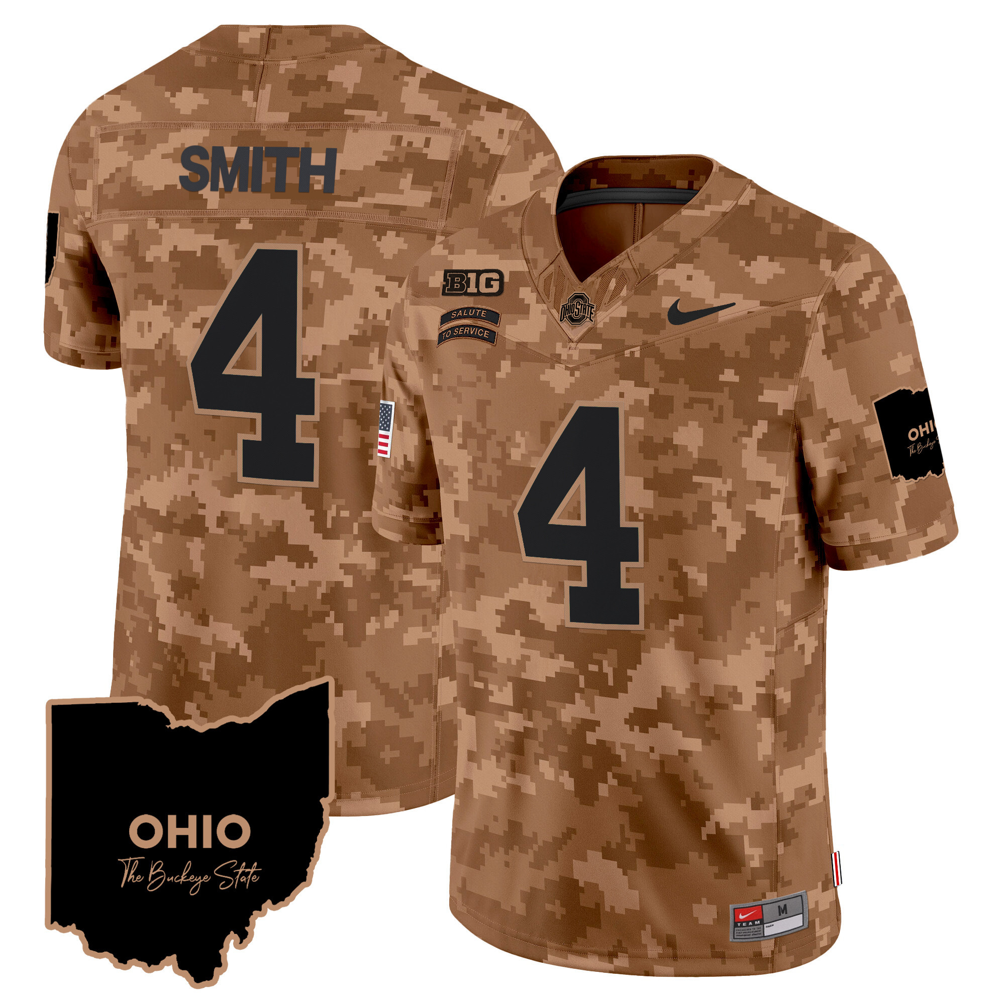 Men's Ohio State Buckeyes 2024 Salute to Service Vapor Limited Jersey - All Stitched - Image 15