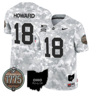Men's Buckeyes 2024 Salute to Service Establishment Year Patch Vapor Limited Jersey - All Stitched
