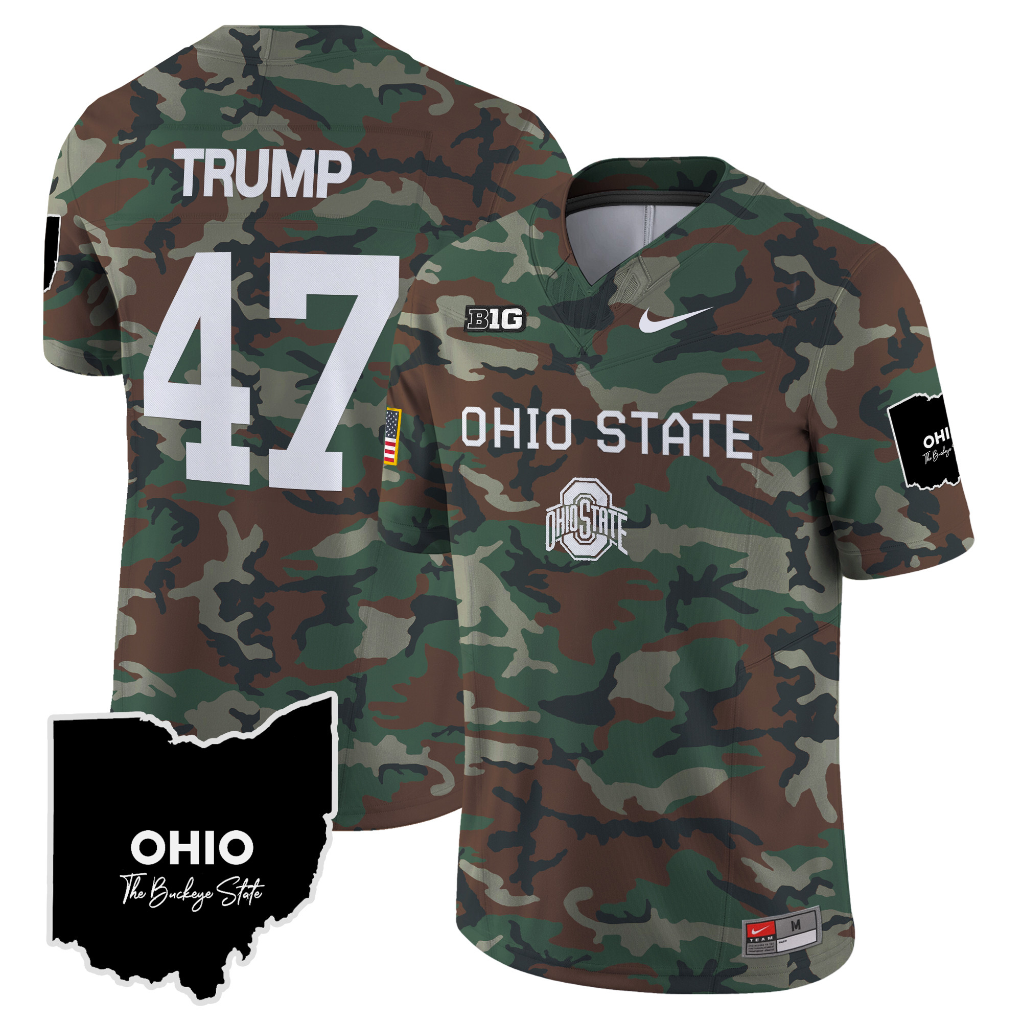 Ohio State Buckeyes 2024 Military Vapor Limited Jersey - All Stitched - Image 9