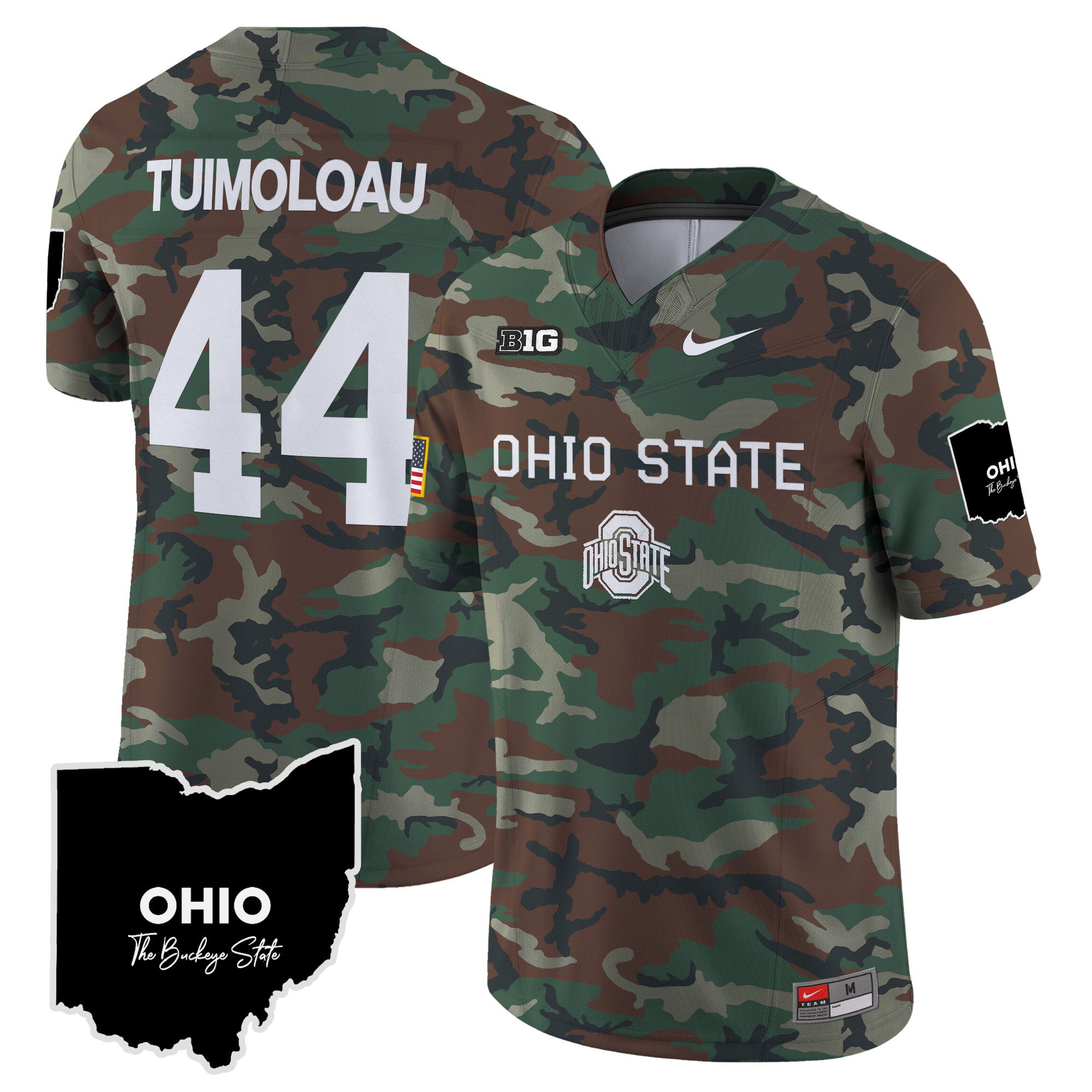 Ohio State Buckeyes 2024 Military Vapor Limited Jersey - All Stitched - Image 5