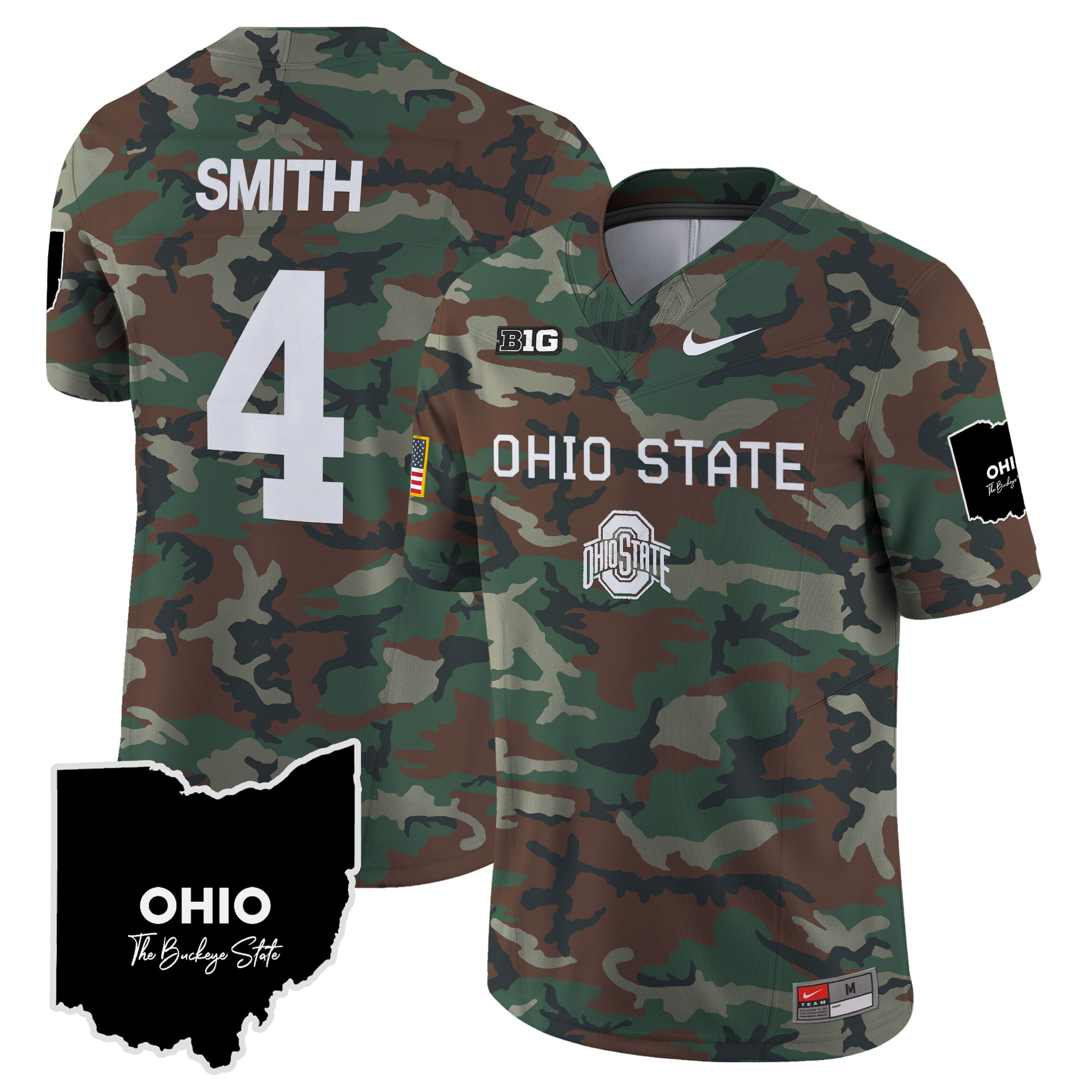 Ohio State Buckeyes 2024 Military Vapor Limited Jersey - All Stitched - Image 3