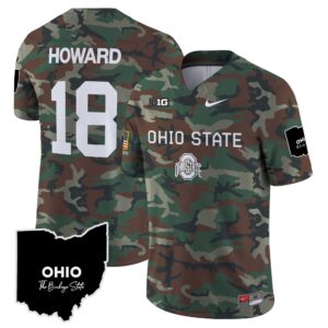 Ohio State Buckeyes 2024 Military Vapor Limited Jersey - All Stitched