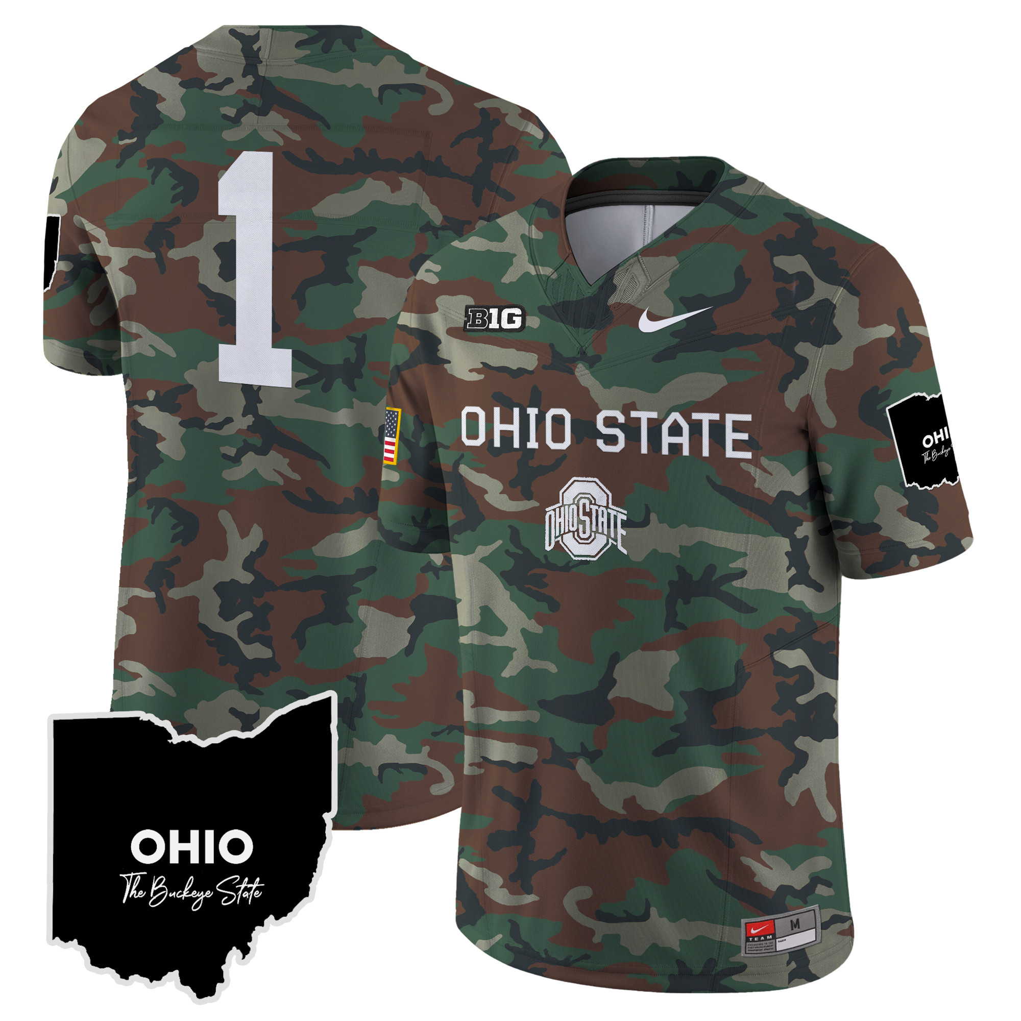 Ohio State Buckeyes 2024 Military Vapor Limited Jersey - All Stitched - Image 10