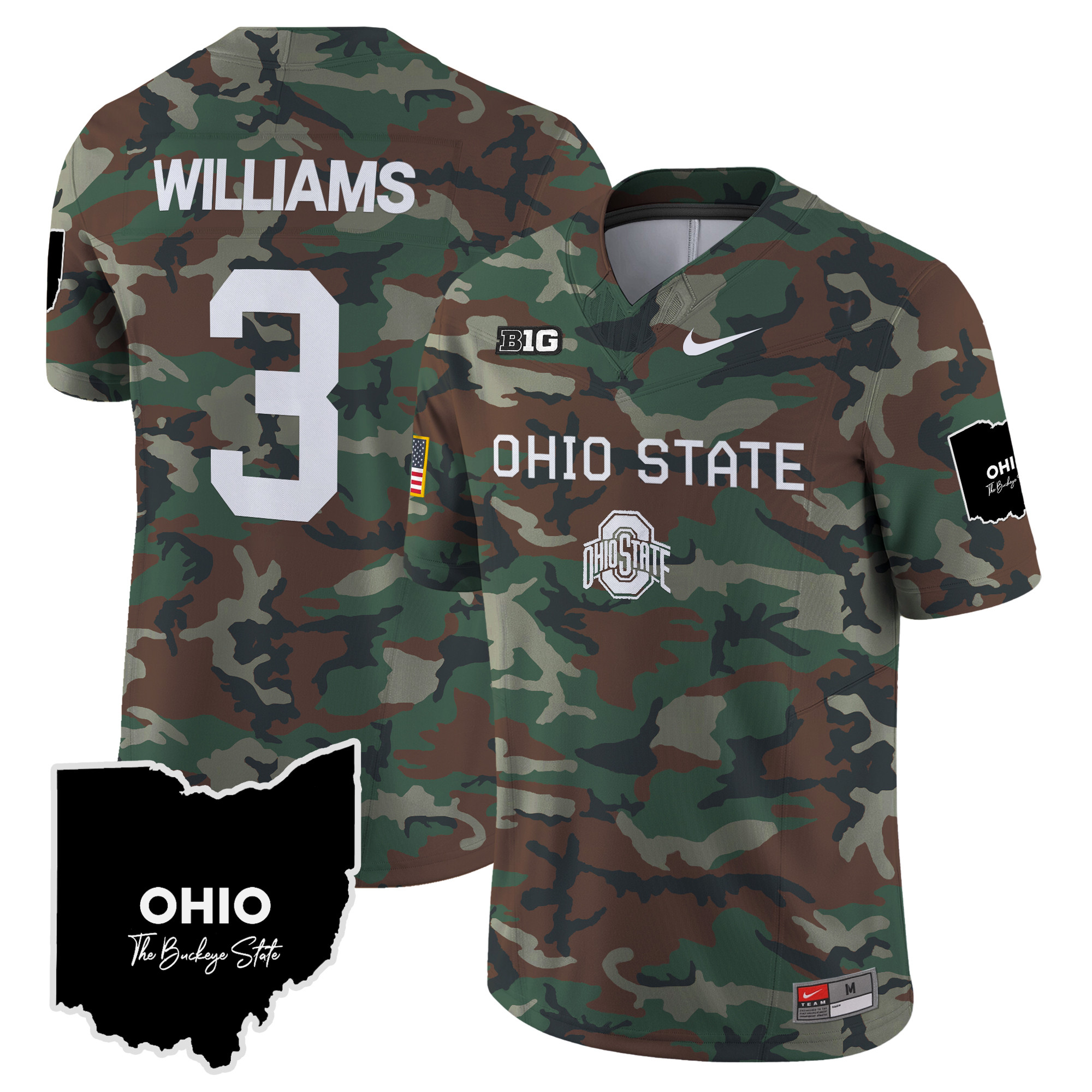 Ohio State Buckeyes 2024 Military Vapor Limited Jersey - All Stitched - Image 7