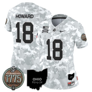 Women's Buckeyes 2024 Salute to Service Establishment Year Patch Vapor Limited Jersey - All Stitched