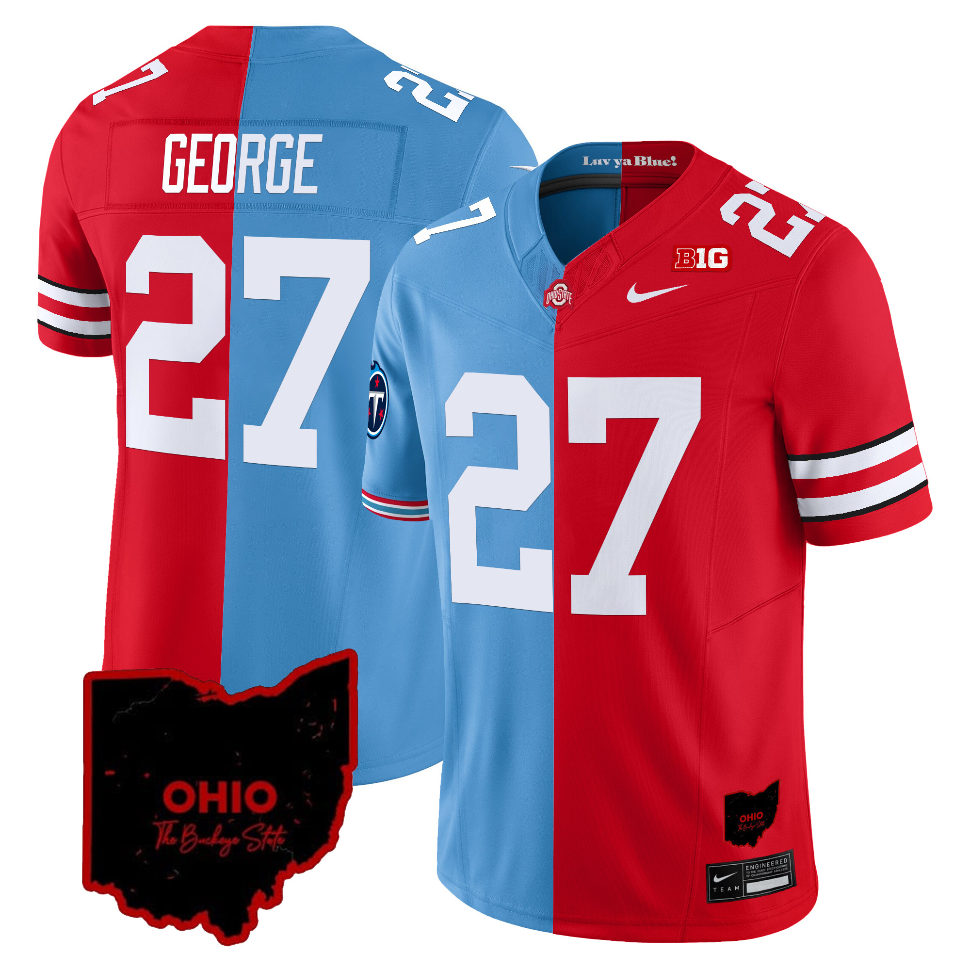 Ohio State Buckeyes Split Vapor Limited Jersey - All Stitched - Image 6