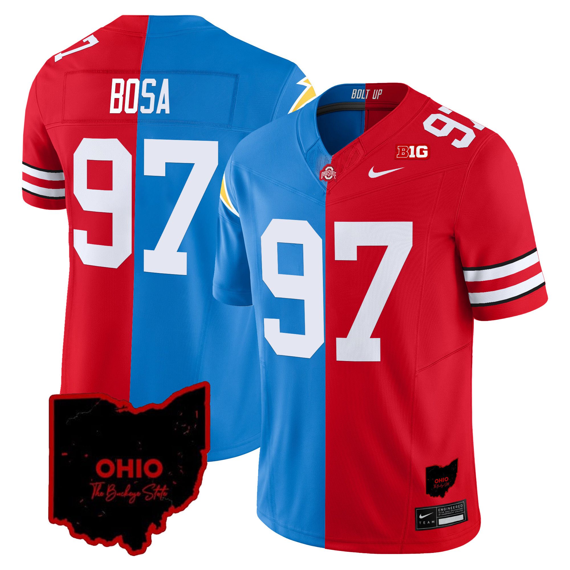 Ohio State Buckeyes Split Vapor Limited Jersey - All Stitched - Image 7
