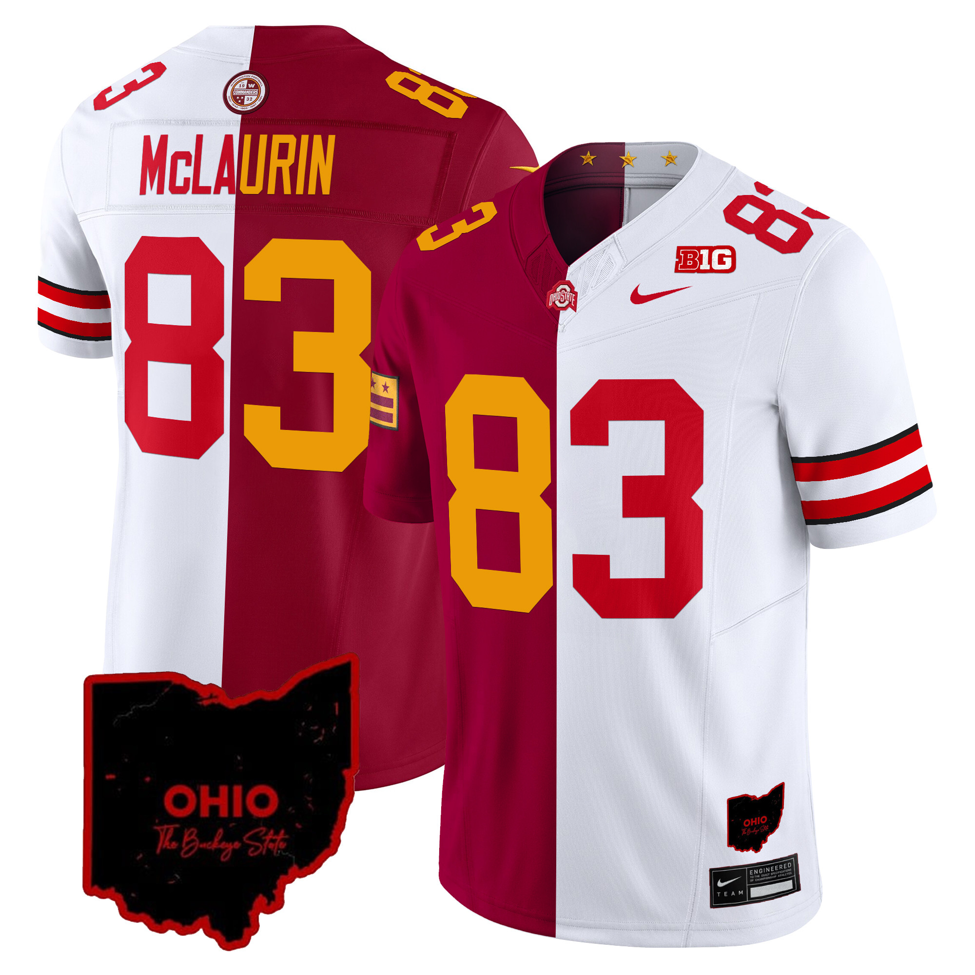 Ohio State Buckeyes Split Vapor Limited Jersey - All Stitched - Image 4