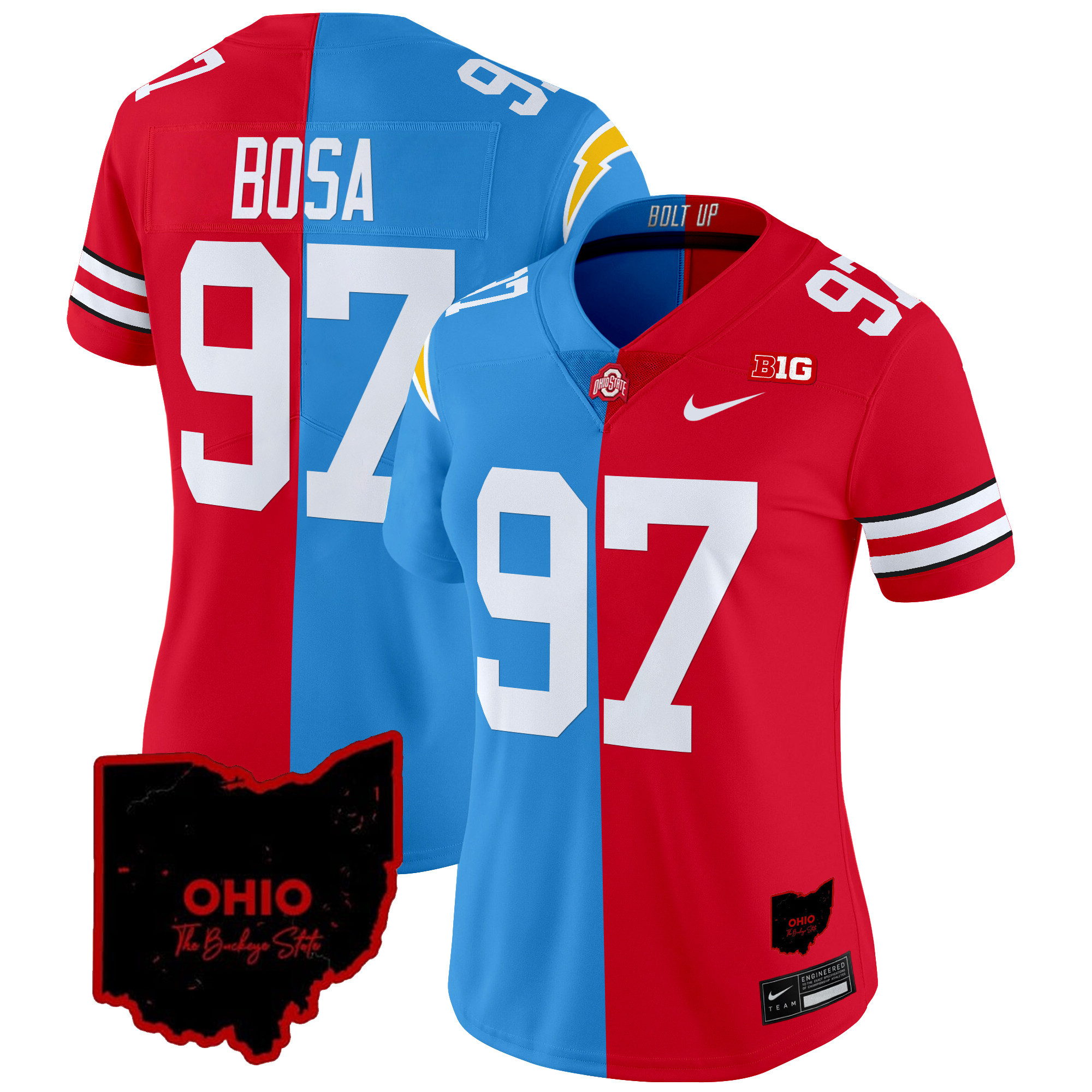 Ohio State Buckeyes Split Vapor Limited Jersey - All Stitched - Image 14