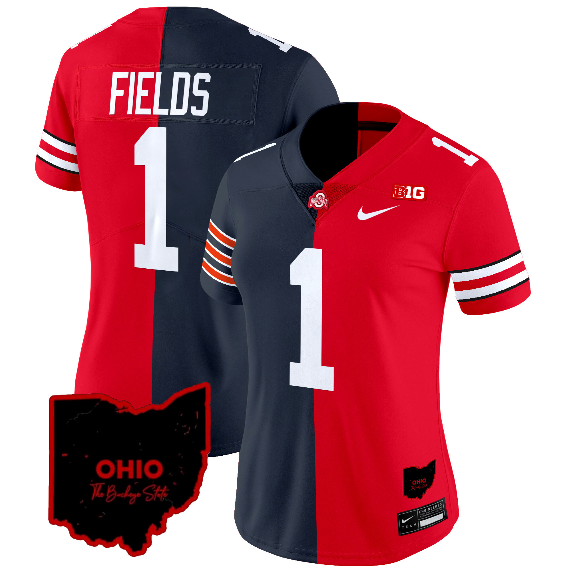Ohio State Buckeyes Split Vapor Limited Jersey - All Stitched - Image 10