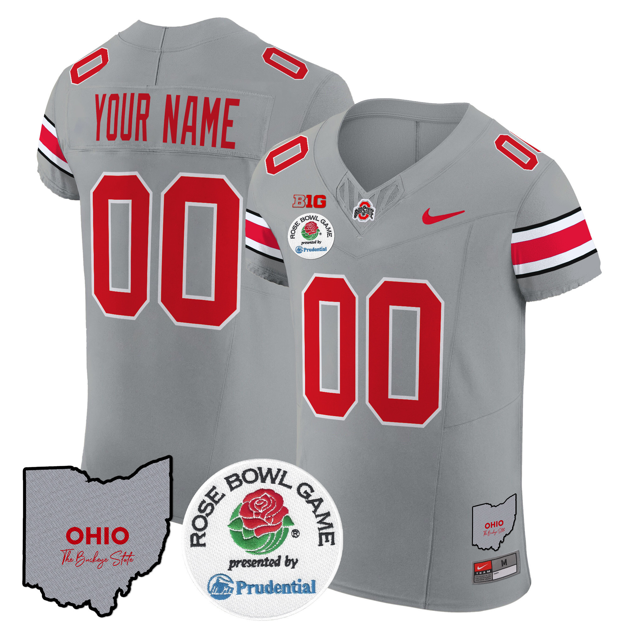 Ohio State Buckeyes Rose Bowl Vapor Elite Custom Jersey - All Stitched - Image 3