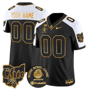 Ohio State Buckeyes Rose Bowl Gold Vapor Limited Custom Jersey - All Stitched