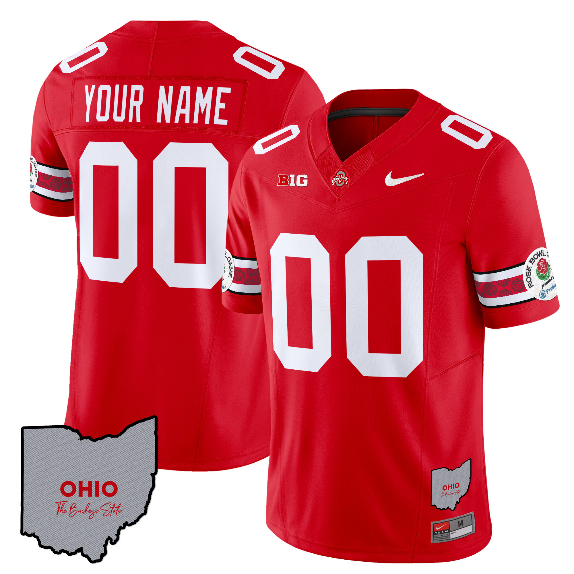 Ohio State Buckeyes Rose Bowl Vapor Limited Custom Jersey V3 - Stitched - Image 2