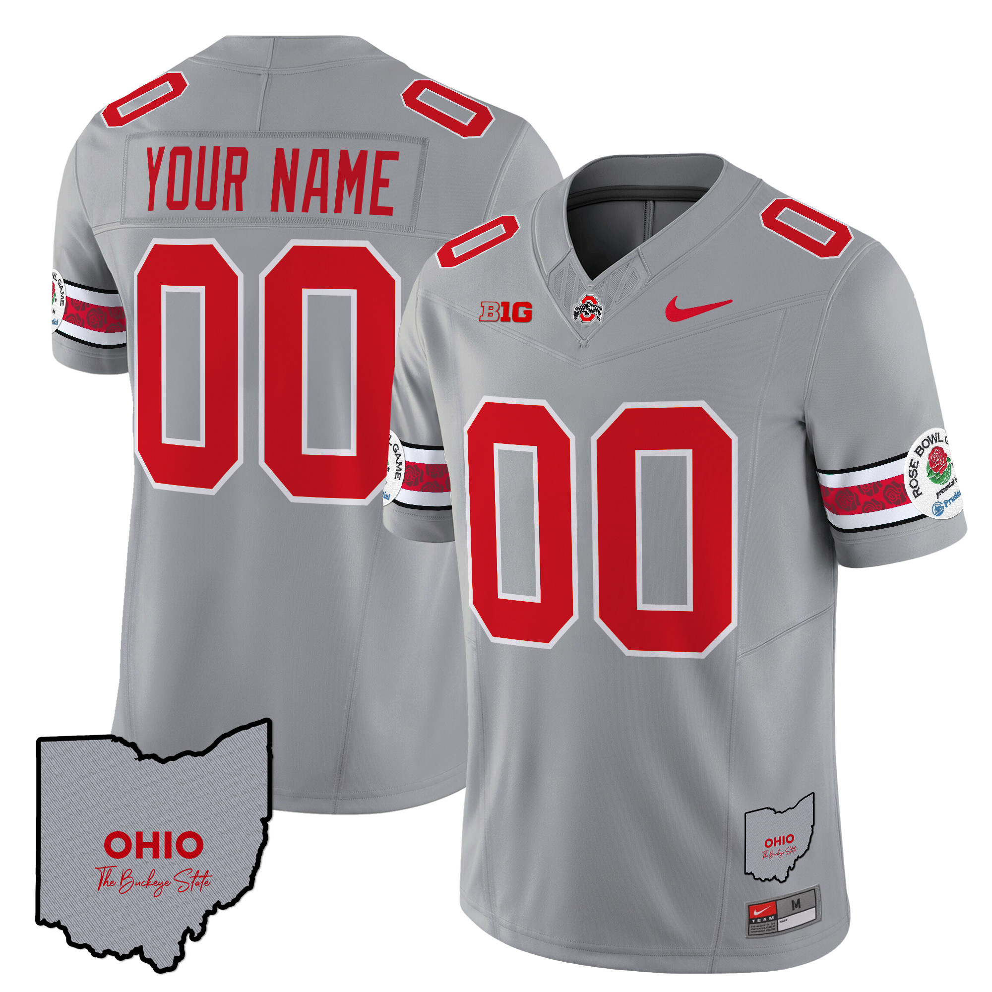 Ohio State Buckeyes Rose Bowl Vapor Limited Custom Jersey V3 - Stitched - Image 3
