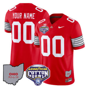 Ohio State Buckeyes 'Heritage Stripe' Cotton Bowl Patch Vapor Limited Custom Jersey - All Stitched