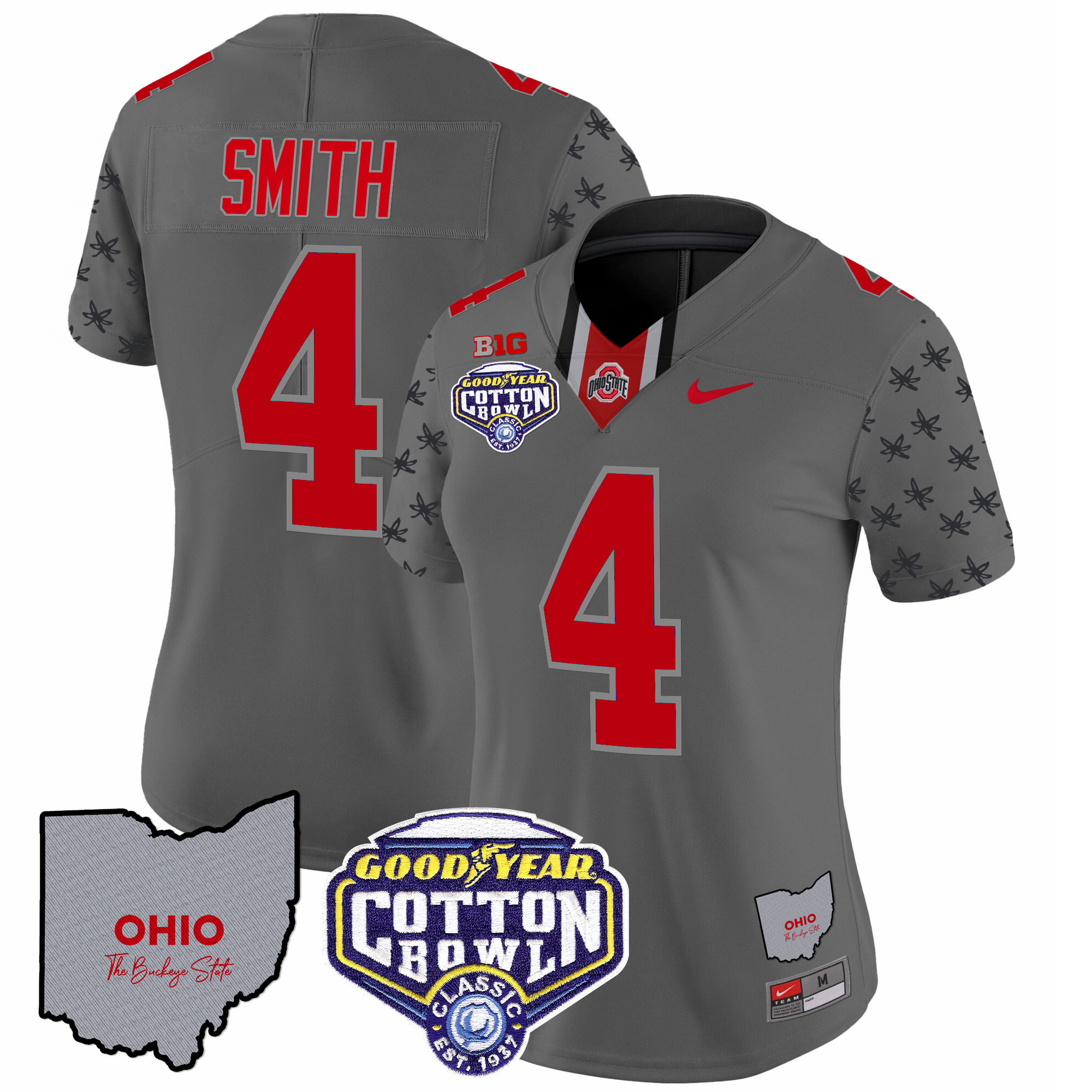 Women's Ohio State Buckeyes Cotton Bowl Patch Vapor Limited Jersey - All Stitched - Image 21