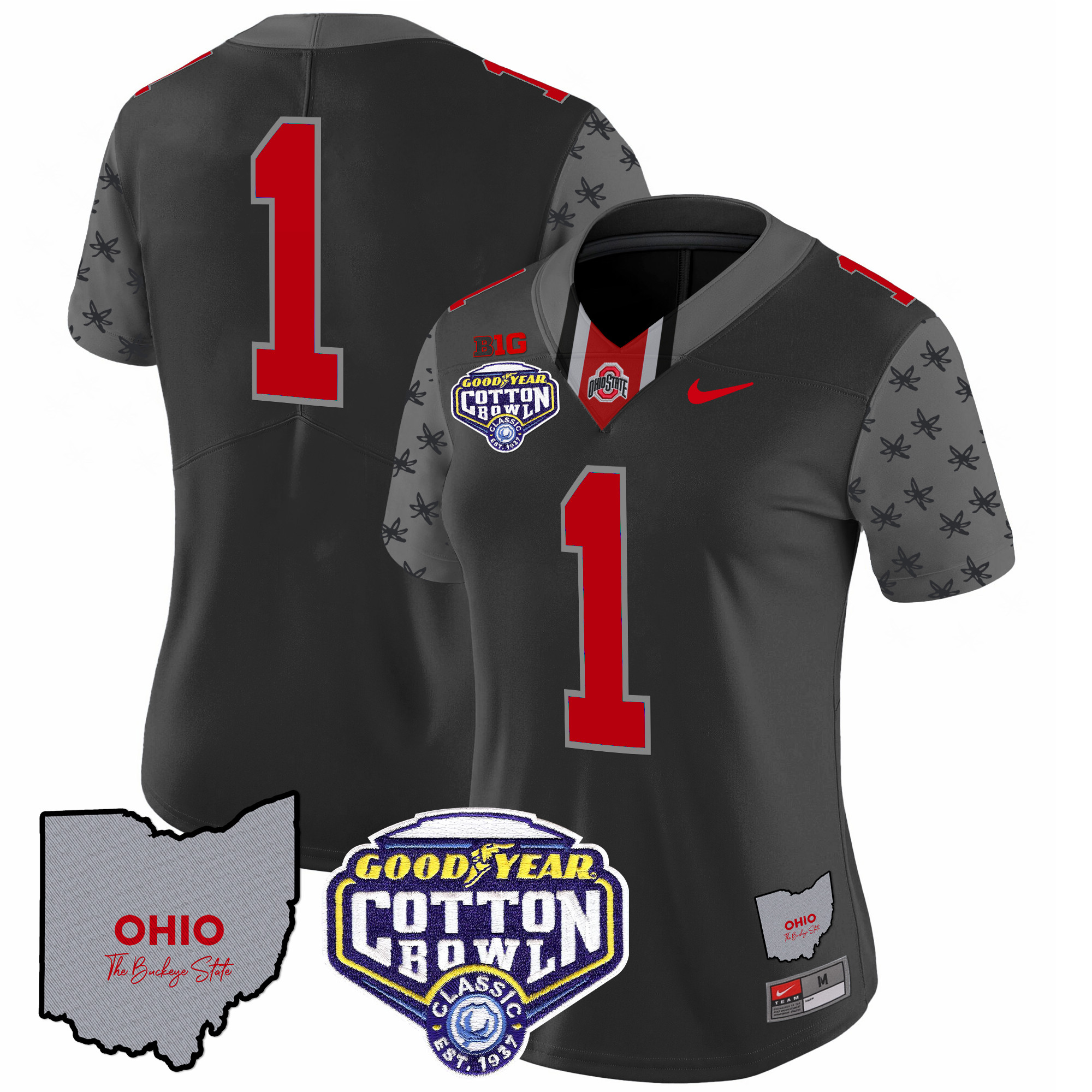 Women's Ohio State Buckeyes Cotton Bowl Patch Vapor Limited Jersey - All Stitched - Image 20