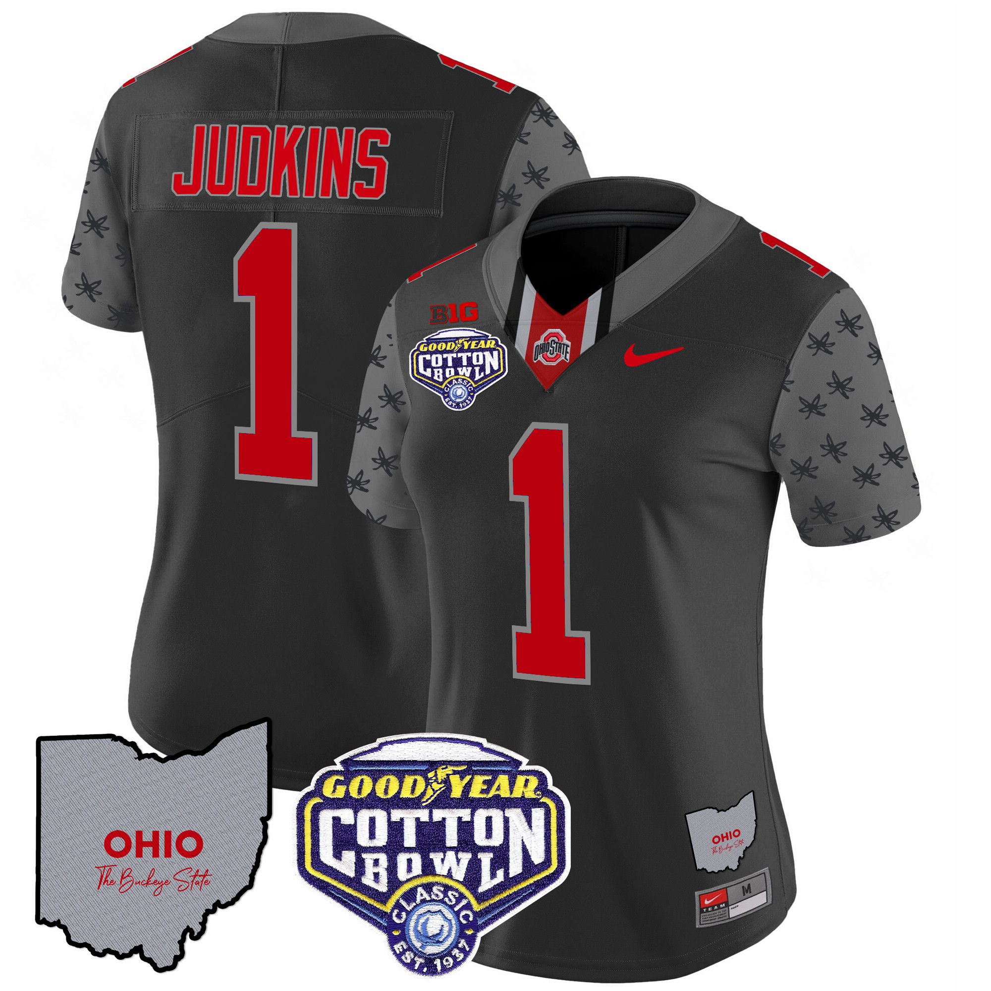 Women's Ohio State Buckeyes Cotton Bowl Patch Vapor Limited Jersey - All Stitched - Image 13