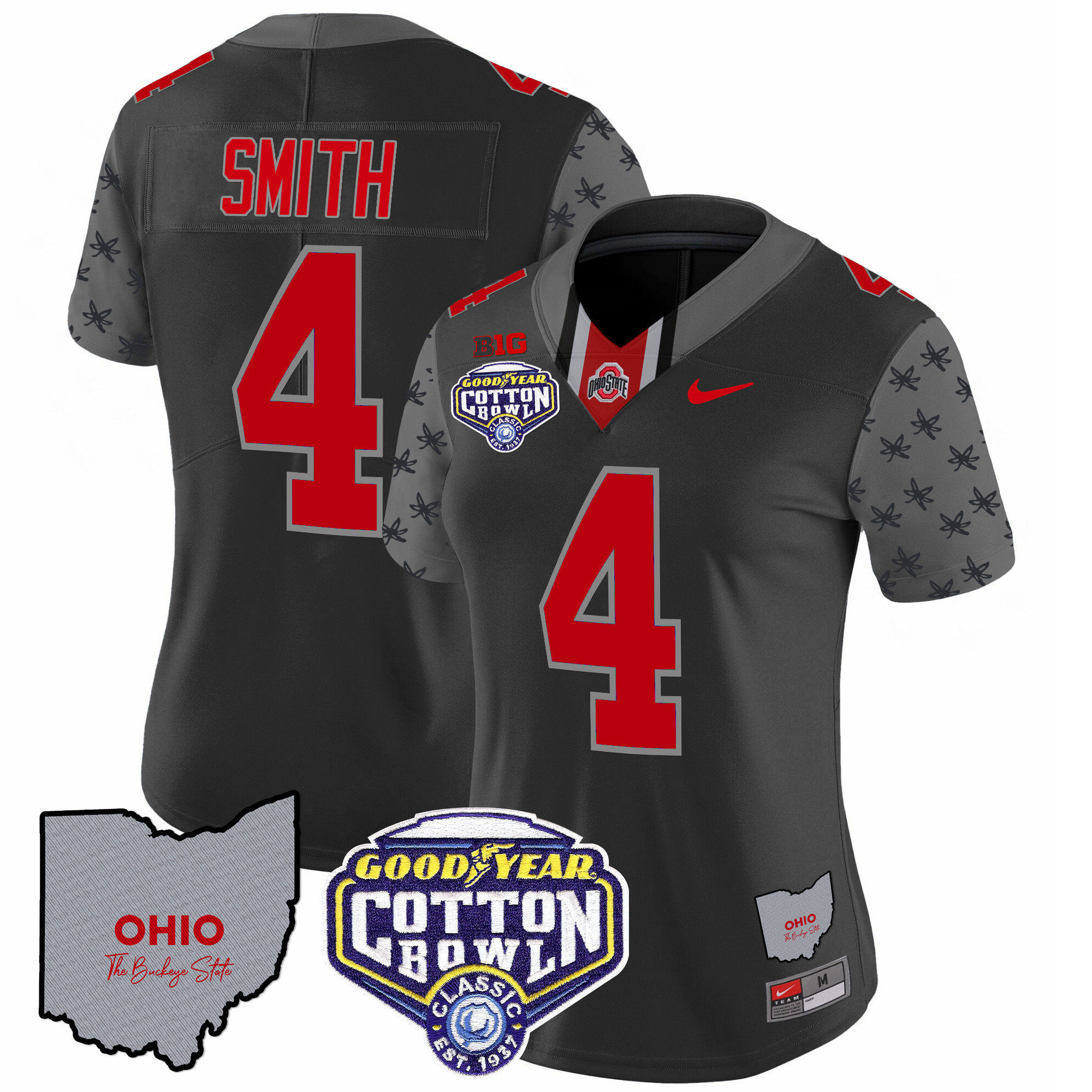 Women's Ohio State Buckeyes Cotton Bowl Patch Vapor Limited Jersey - All Stitched - Image 11