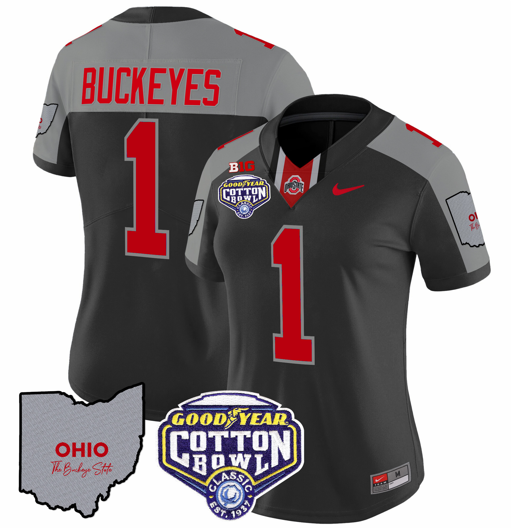 Women's Ohio State Buckeyes Cotton Bowl Patch Vapor Limited Jersey - All Stitched - Image 44