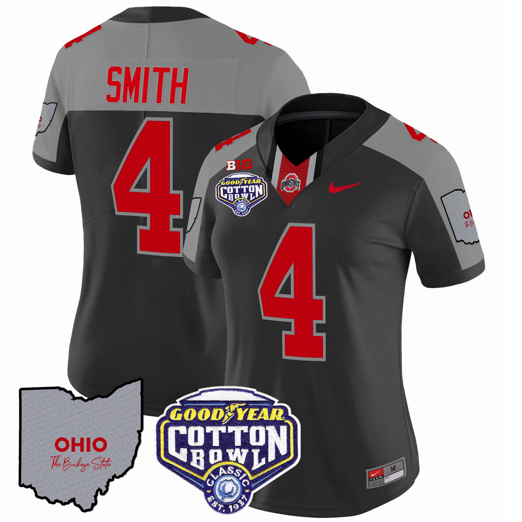 Women's Ohio State Buckeyes Cotton Bowl Patch Vapor Limited Jersey - All Stitched - Image 41