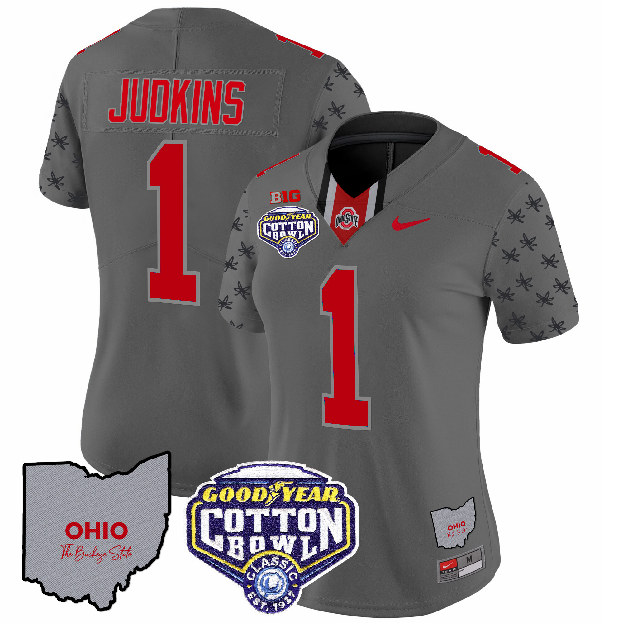 Women's Ohio State Buckeyes Cotton Bowl Patch Vapor Limited Jersey - All Stitched - Image 23